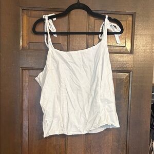 Old Navy Crisp White Camisole with Tie Straps